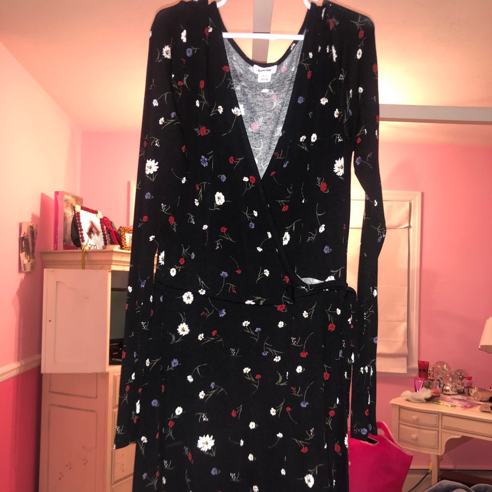 Black floral dress